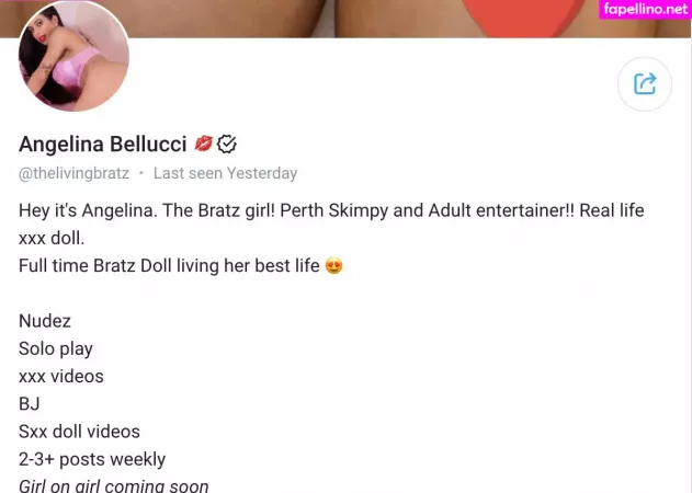 Angelina Bellucci OnlyFans Thumbnail #0B9dInXDw4