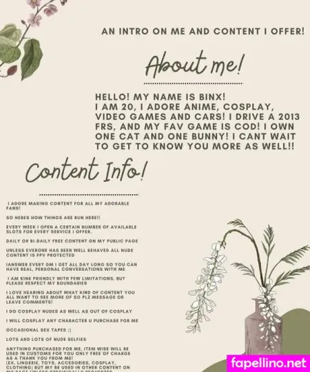 Binx OnlyFans Thumbnail #XK3cpYFeuC