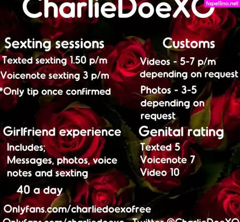 Charliedoexofree OnlyFans Thumbnail #Hi0gp9h1Ap