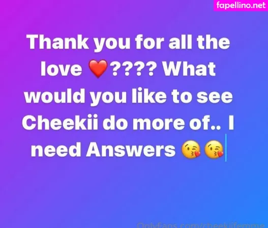 Cheekiifemme OnlyFans Thumbnail #JHLqMo8GyY