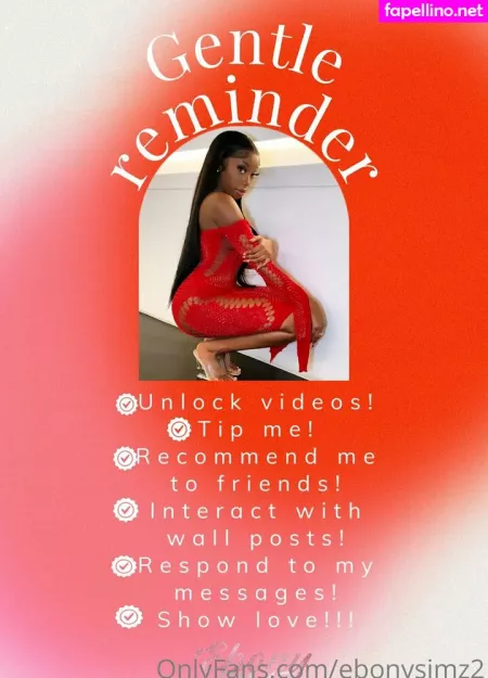 Ebonysimz2 OnlyFans Thumbnail #FMjoSktsED