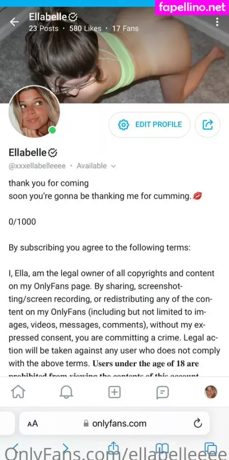 Ellabelleeee OnlyFans Thumbnail #a1uOoCiDBL