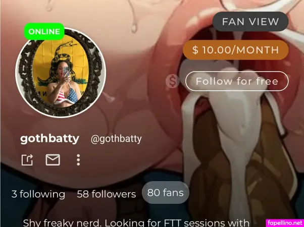 Gothbatty OnlyFans Thumbnail #YS7FA2U1B6