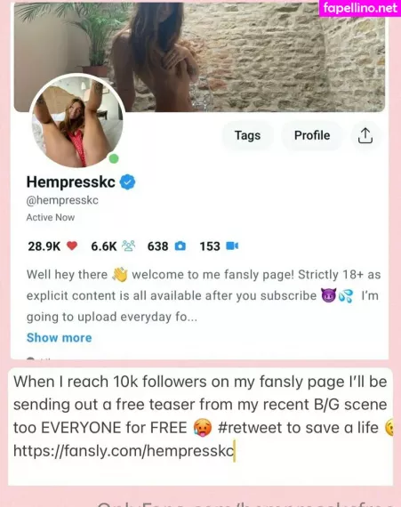 Hempresskcfree OnlyFans Thumbnail #HvMrS6qsfS