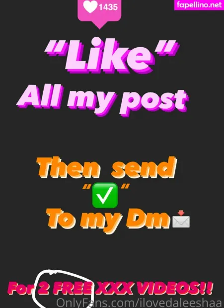 Ilovedaleeshaa OnlyFans Thumbnail #Nh9c5g2aSW