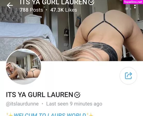 Itslaurdunne OnlyFans Thumbnail #Wf0ZtOgtwk