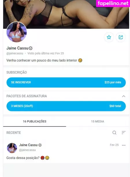 Jaine Cassu OnlyFans Thumbnail #bWeakQ0IRB