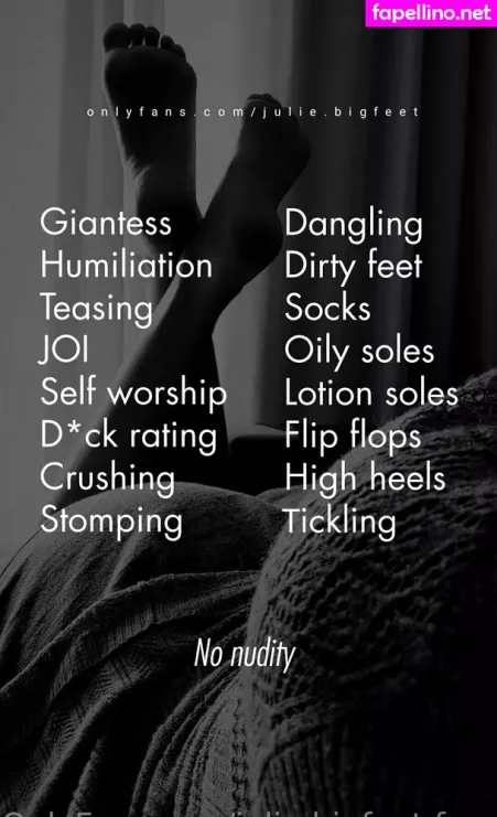 Julie Bigfeet Free OnlyFans Thumbnail #tJAPYDBB6d