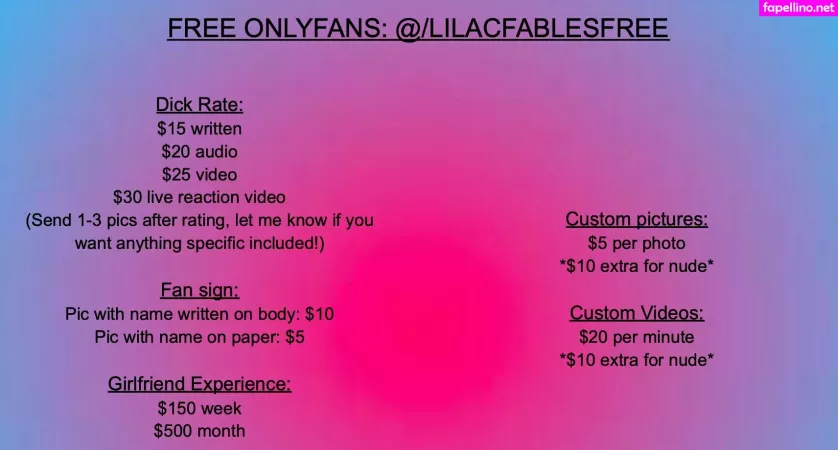 Lilacfablesfree OnlyFans Thumbnail #Zme4xARoNA