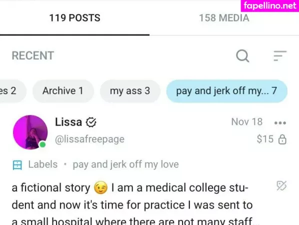 Lissafreepage OnlyFans Thumbnail #VDeqU0WfRx