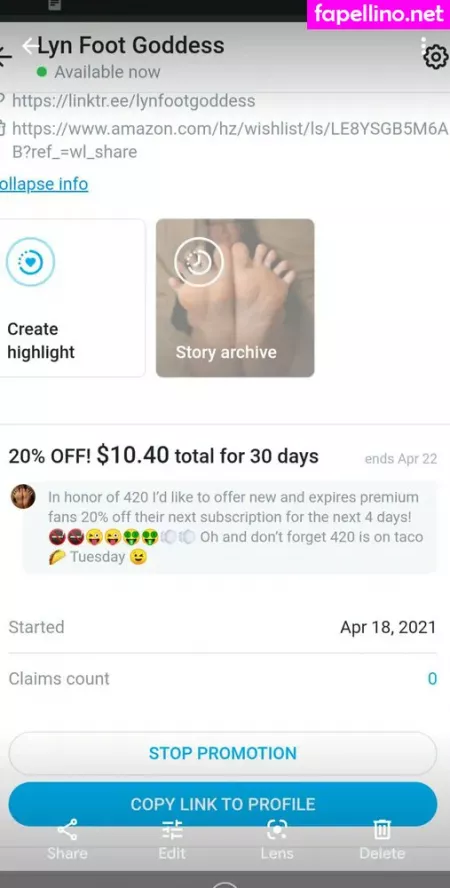 Lynfootgoddess OnlyFans Thumbnail #wknOjR2KJl