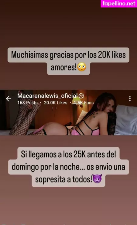 Macarenalewis Oficial OnlyFans Thumbnail #uTQki7SWyl