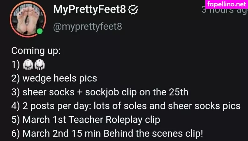 Myprettyfeet8free OnlyFans Thumbnail #Bkqm0mqVRh