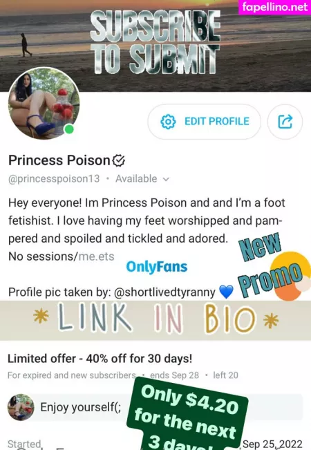 Princesspoisonfree OnlyFans Thumbnail #zIezXLfou9