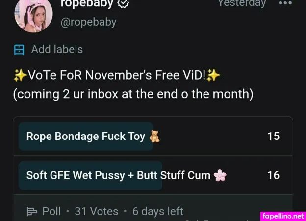 Ropebabylite OnlyFans Thumbnail #gaqGEVIEzJ