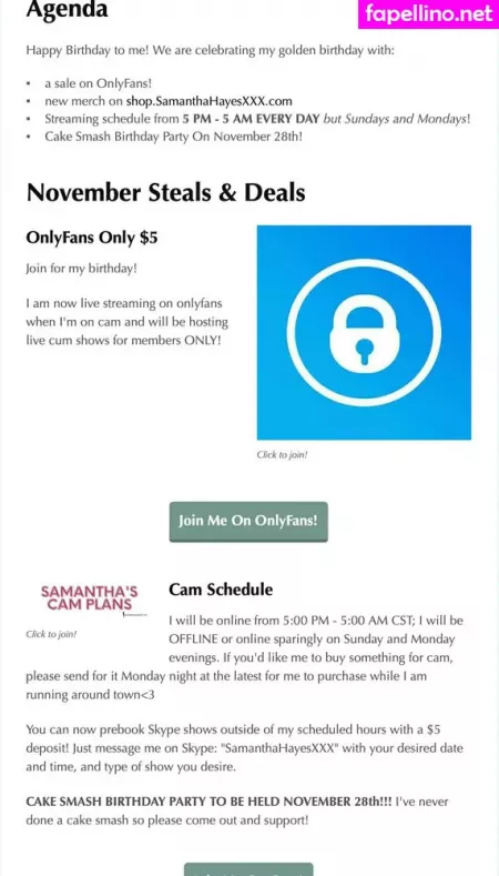 Samanthahayes OnlyFans Thumbnail #n4FXH7QTGz