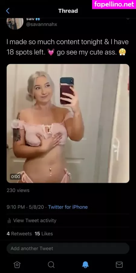 Savvxxx OnlyFans Thumbnail #HU4ryDyKMa