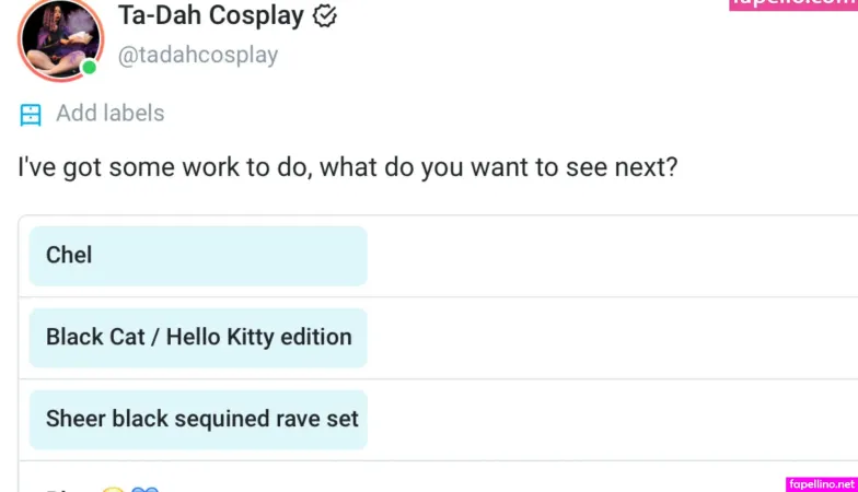 Tadahcosplay OnlyFans Thumbnail #0n3kIx9SQO